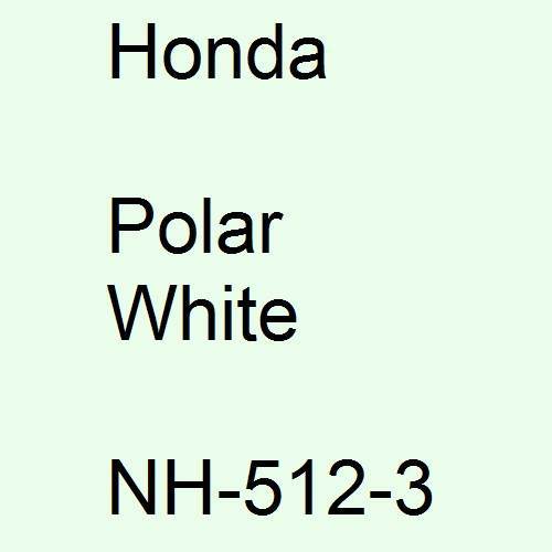 Honda, Polar White, NH-512-3.